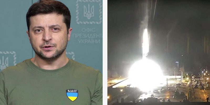 Pasukan Rusia Tembak Pembangkit Listrik Tenaga Nuklir Ukraina, Zelensky: Bangkitlah, Eropa Akan Dimusnahkan<i>!</i>