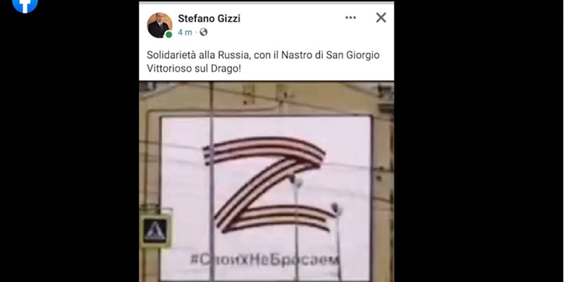 Nekat Dukung Rusia dan Pasang Simbol Z,  Pejabat Italia Langsung Dipecat