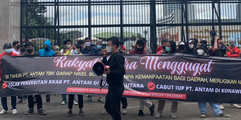 "Rakyat Sultra Menggugat" di DPR, Desak IUP Antam Konut Dicabut