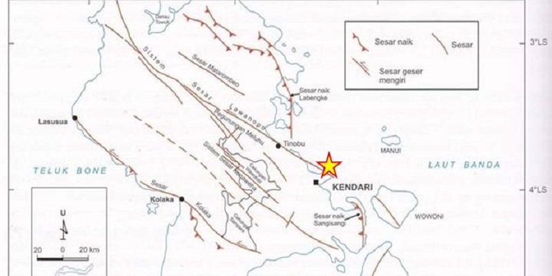 Terjadi Lagi di Wilayah Sultra, Pantai Utara Konawe Diguncang Gempa Magnitudo 5,1
