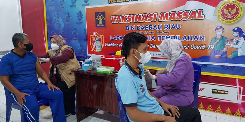 Sukses Vaksinasi Petugas Lapas dan WBP, Kini Giliran Keluarga jadi Sasaran Vaksinasi Binda Riau