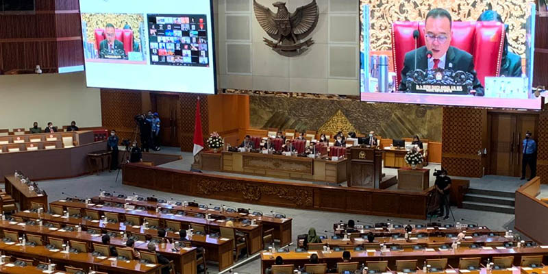 Rapat Paripurna DPR Pembukaan Masa Sidang V Diikuti 333 Anggota Dewan, 252 Hadir Secara Virtual