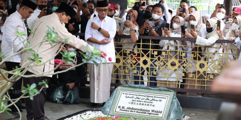 Ziarah ke Makam Gus Dur, Prabowo Subianto: Saya adalah Tukang Pijat Beliau