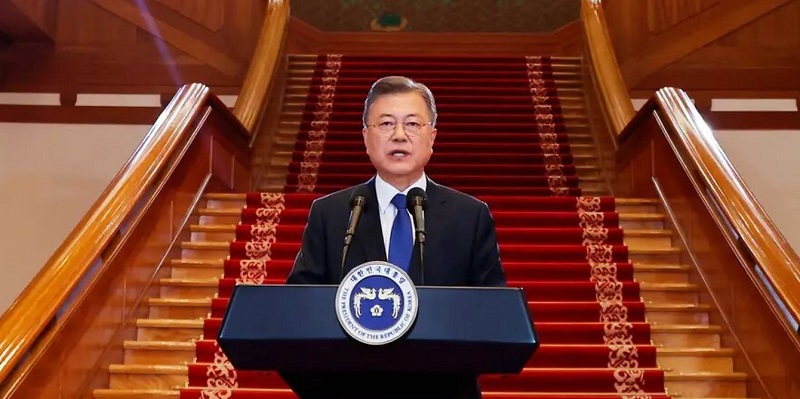 Pidato Perpisahan, Presiden Moon Jae-in Minta Korsel-Korut Berdamai