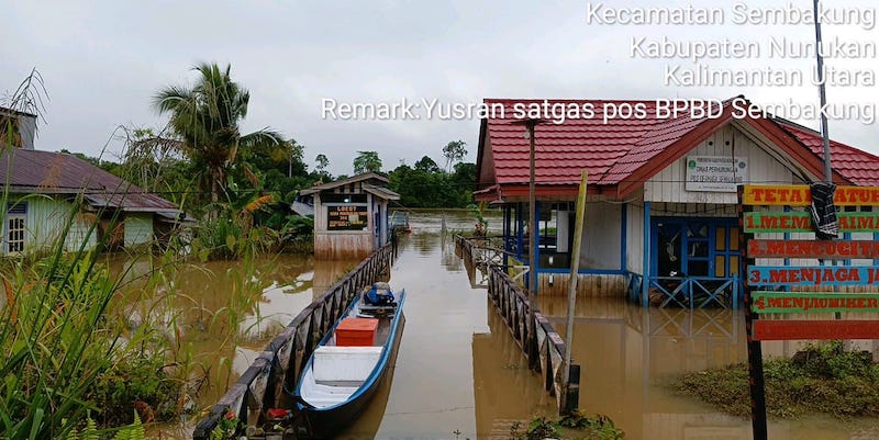 Banjir Tak Kunjung Surut, Pemkab Nunukan Siapkan Status Tanggap Darurat