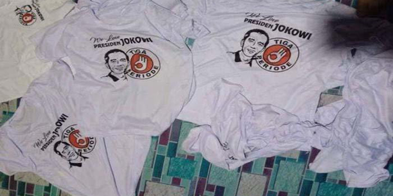 Wacana itu Muncul Lagi,  Kaos â€œWe Love Presiden Jokowi Tiga Periodeâ€ Disebar di Ende