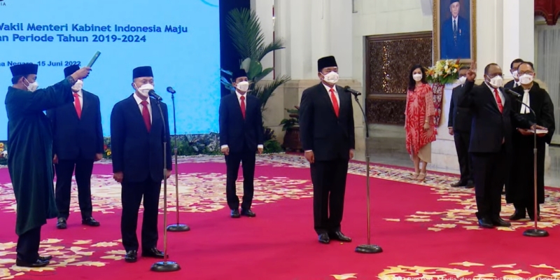 Hanya Dua Menteri, Jokowi Resmi Lantik Zulhas Jadi Mendag, Hadi Tjahjanto Menteri ATR/BPN