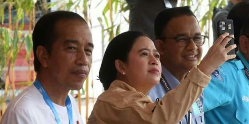 Jokowi, Puan, dan Anies Mesra, Mestinya Giring Cs Tobat
