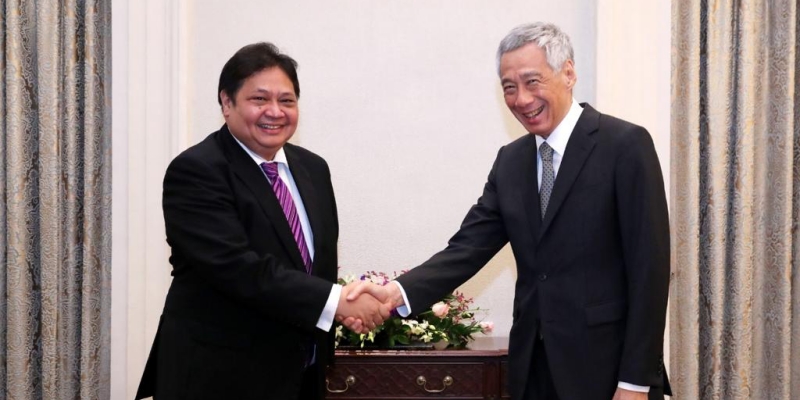 Bertemu PM Lee, Menko Airlangga Ingin Tingkatkan Kerja Sama Bilateral dengan Singapura