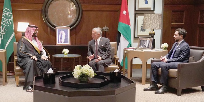 Bertemu Raja Abdullah II di Yordania, Pangeran MBS Mendapat Gelar Kehormatan Ordo al-Hussein bin Ali
