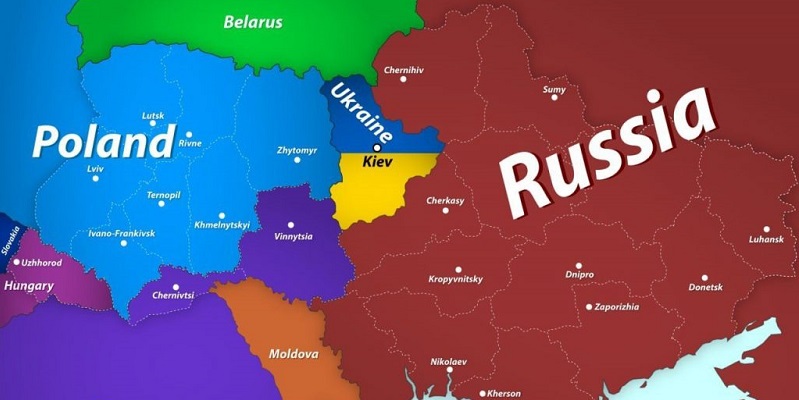 Rusia Rilis Peta "Masa Depan" Ukraina, Terbagi Menjadi Empat Bagian