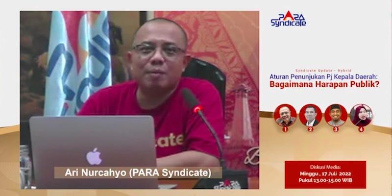 PARA Syndicate Ungkap 5 Alasan Diperlukan Peraturan Teknis Penunjukkan Pj Kepala Daerah