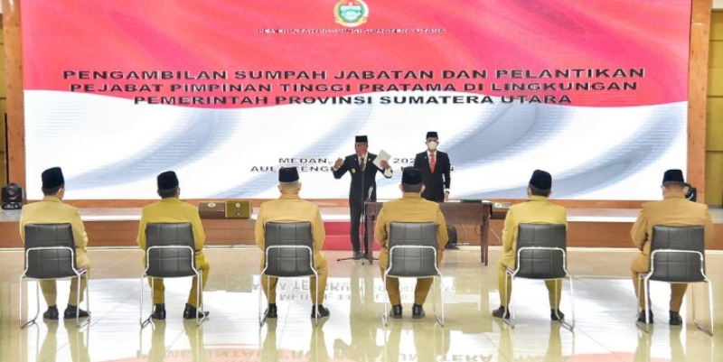 Lantik 11 Pejabat Eselon II, Edy Rahmayadi: Jangan Bikin Malu Sumut<i>!</i>