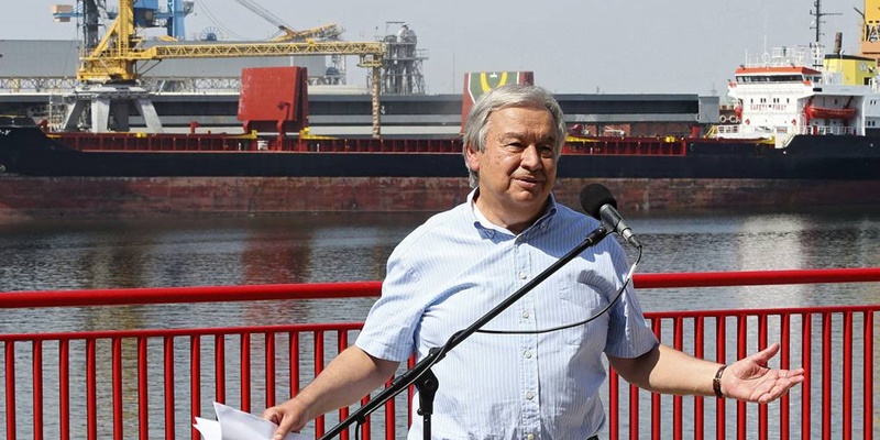 Fokus Guterres di Odessa: Ekspor Gandum Ukraina dan Demiliterisasi Pabrik Zaporozhye