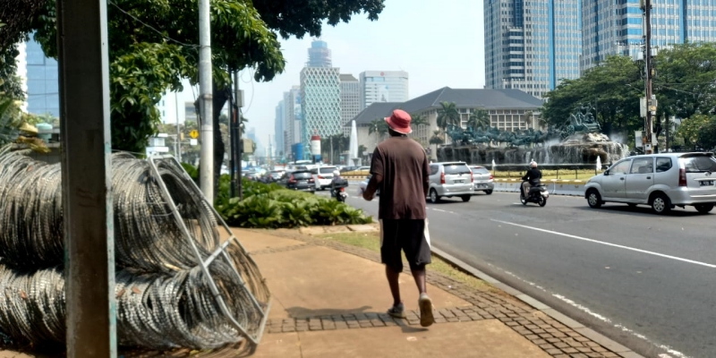 Jelang Demo PMII Tolak Kenaikan Harga BBM di Istana Negara, Jalan Medan Merdeka Barat Belum Ditutup