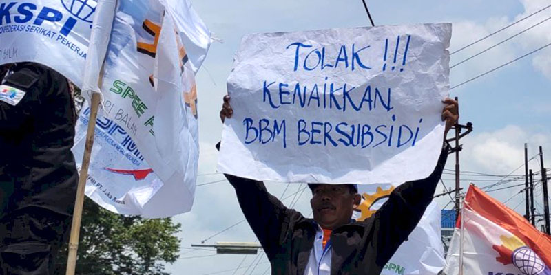 Terdampak Kenaikan BBM, Buruh di Lampung Gelar Demo Minta Kenaikan Upah