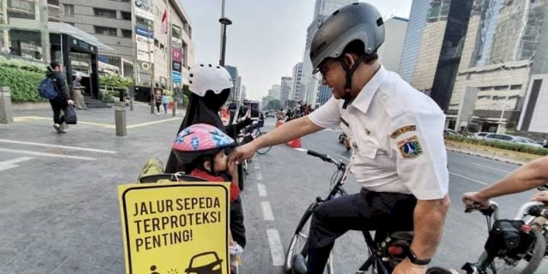 Akan Ditinggal Anies, Jakarta Bangun 196,45 Km Jalur Sepeda Akhir Tahun Ini