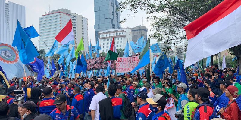 Demo Tolak Kenaikan BBM, 7 Perwakilan Buruh Menghadap ke Istana