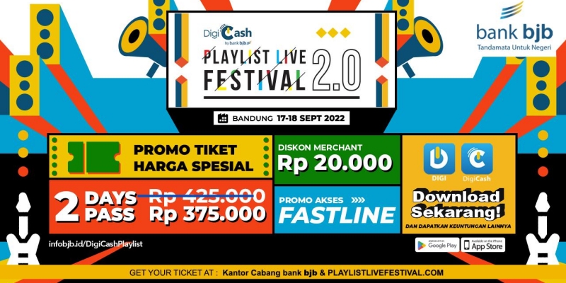 Konser Musik Digicash PlayList Live Festival 2.0 Banjir Promo bagi Pengguna DIGI dan DigiCash