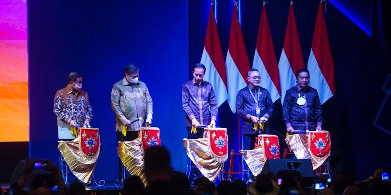 Didampingi Menko Airlangga Buka Pameran Dagang TEI 2022, Presiden Jokowi Yakin Ekonomi Tumbuh 5,4 Persen di Kuartal III