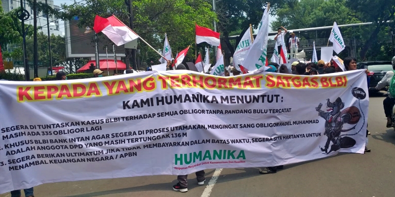 <i>Longmarch</i> ke Kemenko Polhukam, Humanika Minta Kasus BLBI Dituntaskan