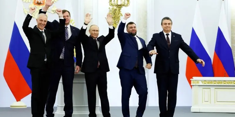 Putin Resmi Teken Aksesi Empat Wilayah,  AS Langsung Hajar Rusia dengan Sanksi Lebih Berat