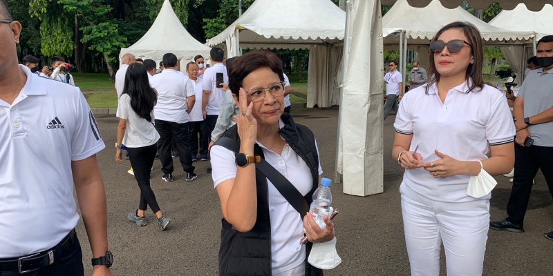 Pertemuan Airlangga-Puan Dibalut Jalan Pagi Tanpa Atribut Partai