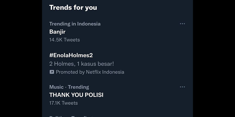 Tagar "Thank You Polisi" Trending di Jagat Twitter
