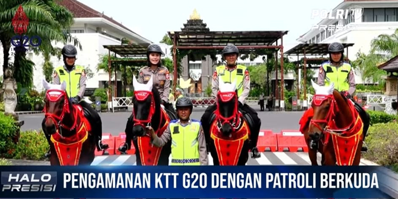 Amankan KTT G20, Polri Turunkan Patroli Berkuda