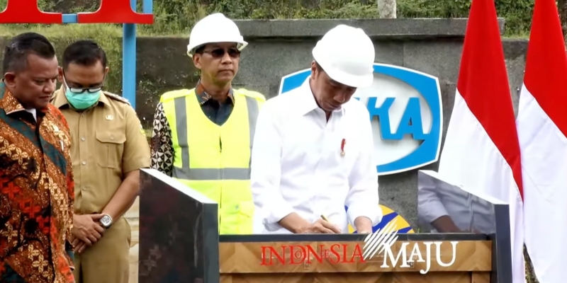 Presiden Jokowi Resmikan Bendungan Sukamahi, Ada RK hingga Heru Budi