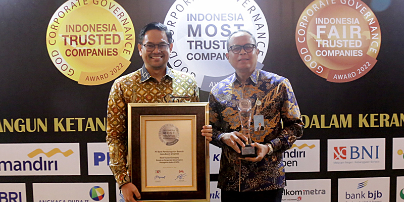 <i>Excellent</i> dalam GCG, bank bjb Raih Predikat Indonesia <i>Most Trusted Companies</i>