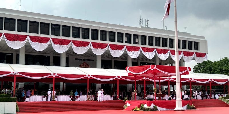 Kapolri Ikut Hadiri Sertijab Panglima TNI di Mabes Cilangkap