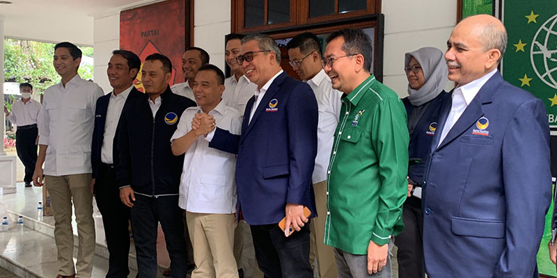 Sambangi Sekber Gerindra-PKB di Menteng, DPP Nasdem: Kita Mau <i>Ngopi</i>