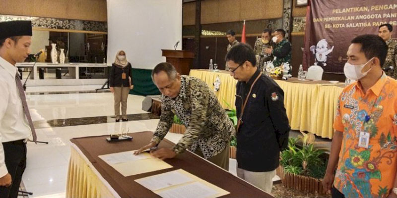 Resmi Dilantik, 20 PPK Salatiga Siap Disanksi Kalau Terima Suap