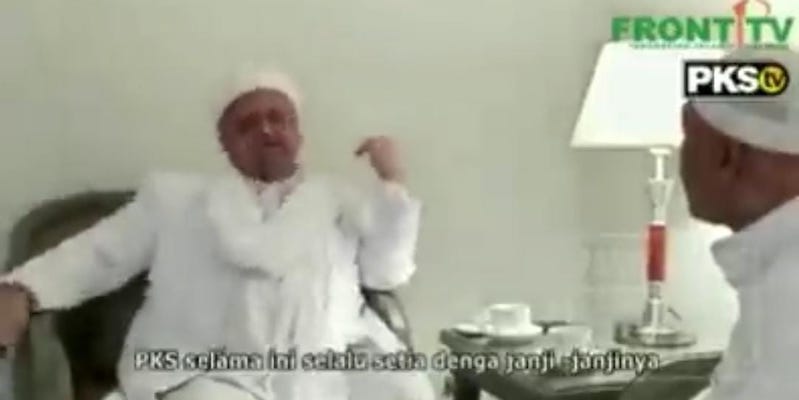 Video Habib Rizieq Dukung PKS Kembali Beredar, Pengacara: Itu Video Lama