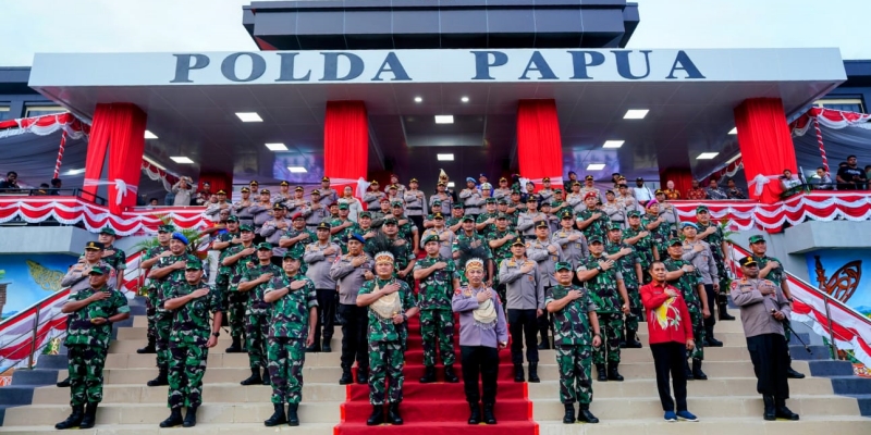 Resmikan Gedung Polda Papua Bersama Panglima TNI, Kapolri: Wujud Kokohnya Sinergitas TNI-Polri