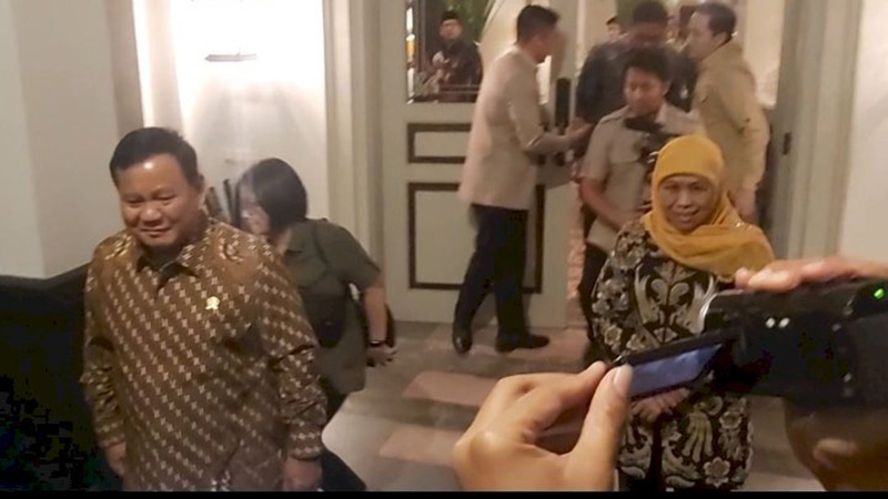 Kembali Bertemu di Surabaya, Prabowo Akui Khofifah Layak Naik ke Level Nasional