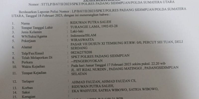 Diduga Dikeroyok, Kader HIPMI Polisikan Oknum Anggota DPRD Sumut ke Polisi