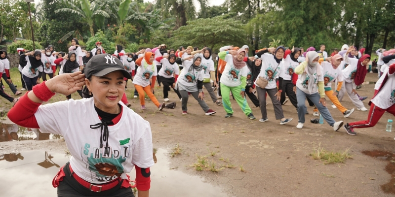 Teman Sandi Gaet Dukungan Lewat Senam Sehat Kegiatan Sosial