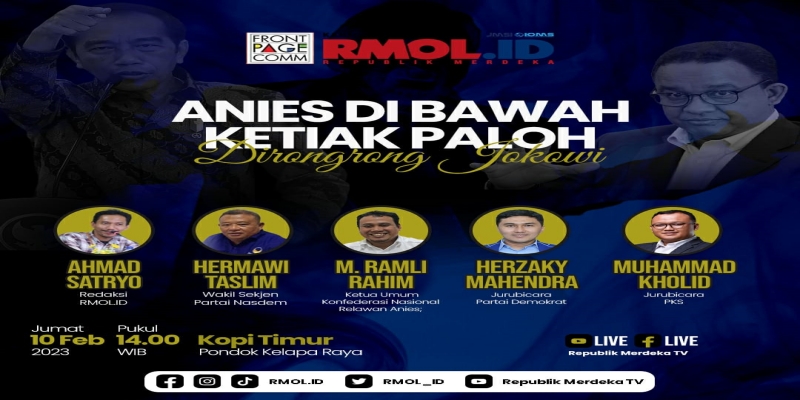 Anies Nyapres di Bawah Ketiak Surya Paloh, Jokowi Merongrong?