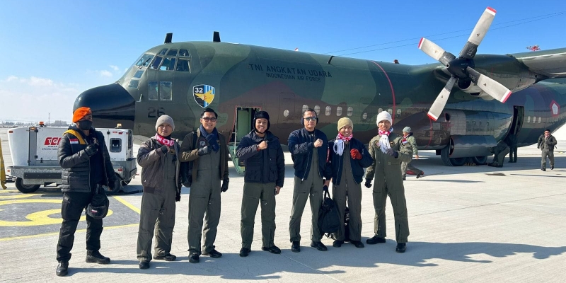 Pesawat Hercules TNI Jalani Misi Kemanusiaan di Turki hingga 20 Februari