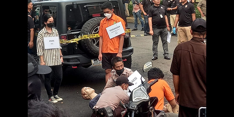 Rekonstruksi Penganiayaan David, Saksi N Tak Kuasa Menahan Tangis