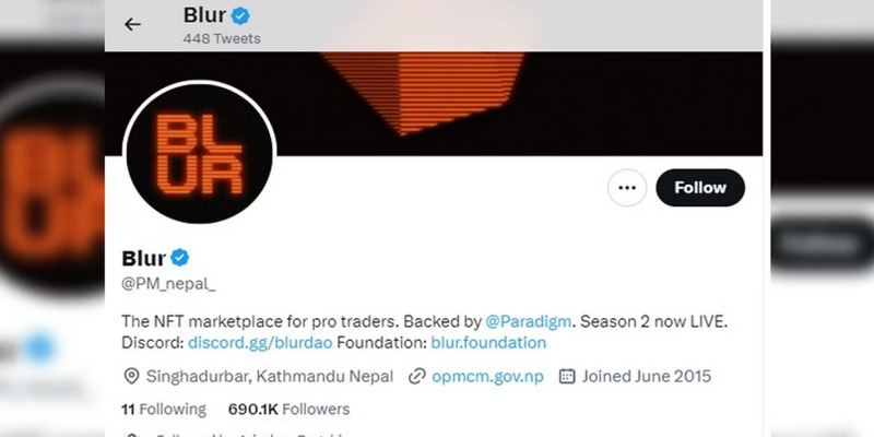 Akun Twitter Resmi PM Nepal Diretas