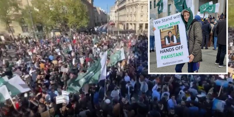 Dukung Imran Khan, Ratusan Orang Pakistan-Amerika Gelar Demo di Luar Gedung Putih