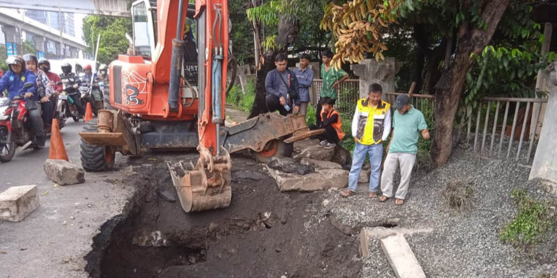 Pemprov DKI Percepat Perbaikan Jalanan di Cilandak yang Ambles Akibat Hujan