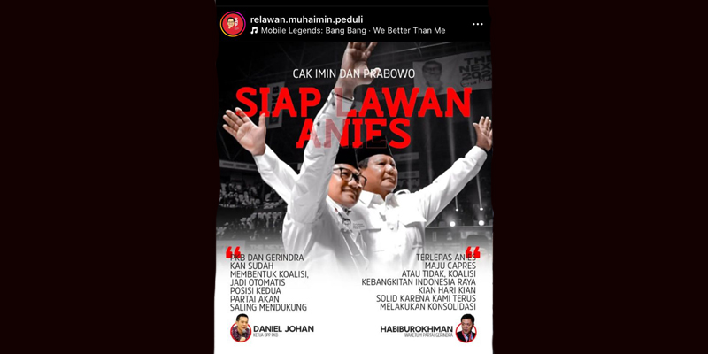 Viral Pamflet â€œCak Imin-Prabowo Siap Lawan Aniesâ€, PKB: KIR Siap Lahir Batin
