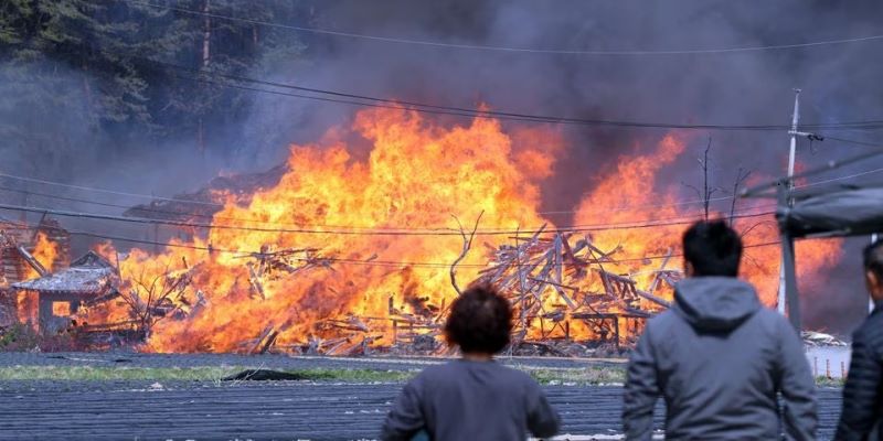Kebakaran Besar Menghanguskan Ratusan Hektar Lahan di Korea Selatan, 300 Orang Dievakuasi