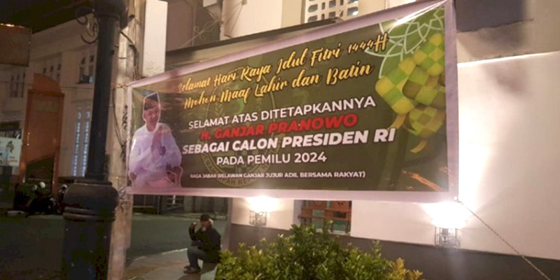 Ganjar Resmi Jadi Capres PDIP, Spanduk Dukungan Langsung Bermunculan di Bandung