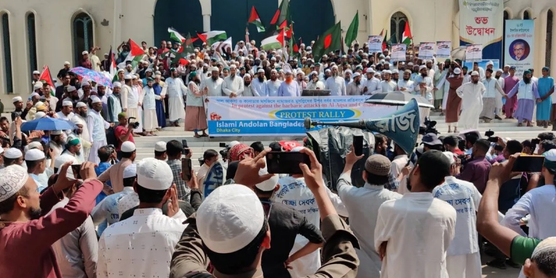 Peringati Hari Al Quds, Ribuan Demonstran di Bangladesh Ajak Umat Islam Boikot Produk Israel