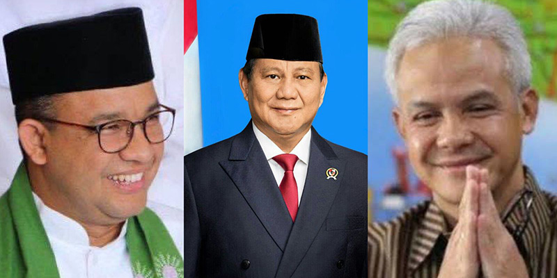 Survei Indikator: Elektabilitas Prabowo Meningkat, Ganjar dan Anies Turun